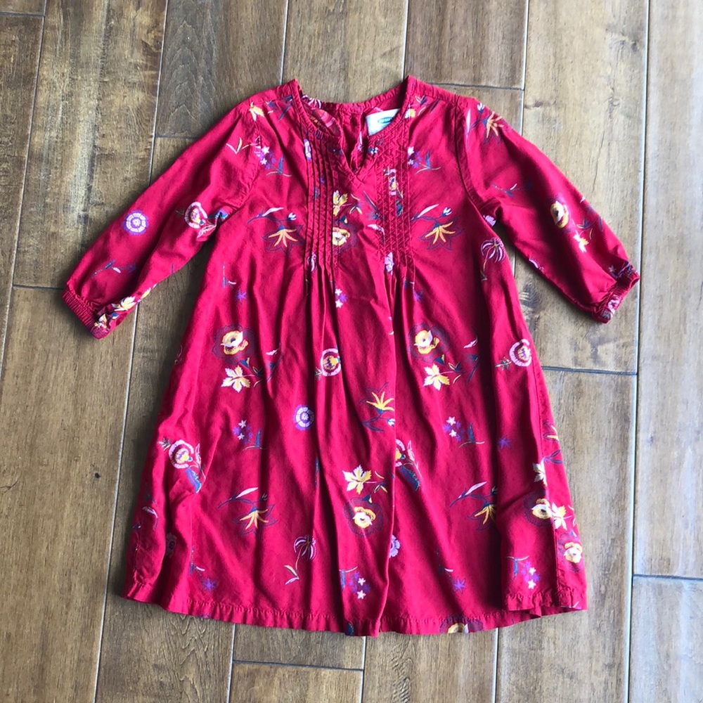 Old Navy Girl’s Red Floral Dress, 4T - Picture 1 of 5
